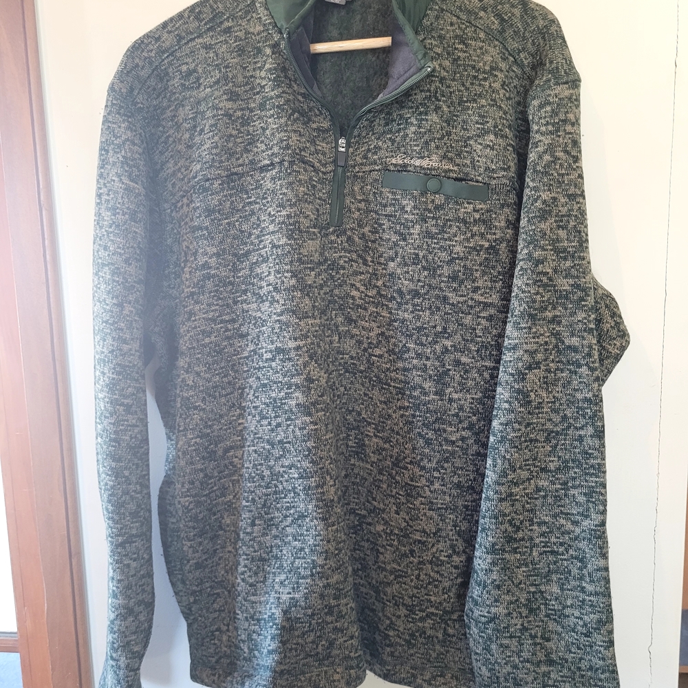 Men's Green Quarter-Zip Sweater